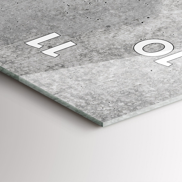 Téglalap alakú üvegóra Nyers fal