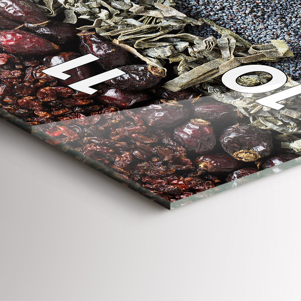 Téglalap alakú üvegóra Fűszerek sorai