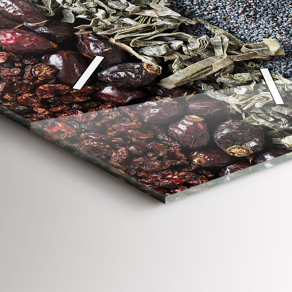 Téglalap alakú üvegóra Fűszerek sorai