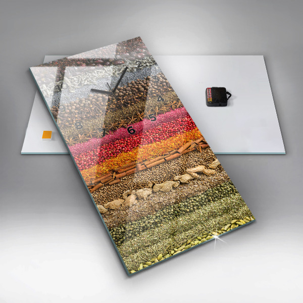 Téglalap alakú üvegóra Fűszerek sorai