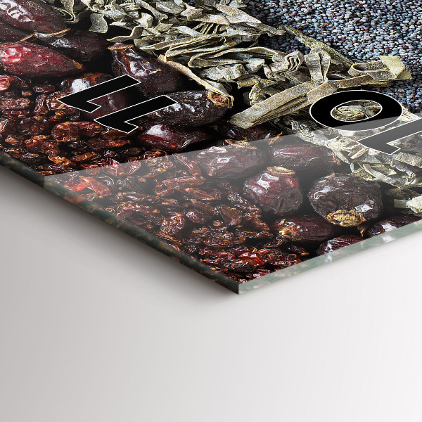 Téglalap alakú üvegóra Fűszerek sorai