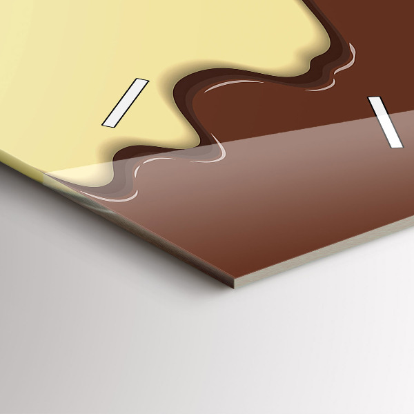 Téglalap alakú üvegóra Gofri és fagylalt