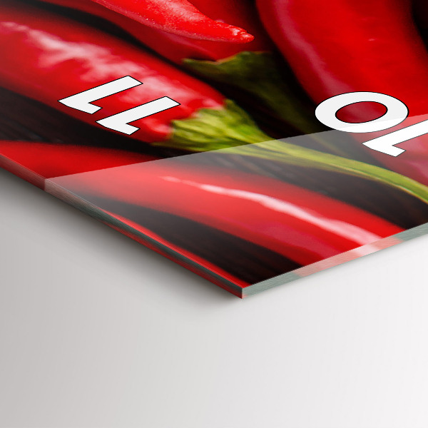 Téglalap alakú üvegóra Csípős paprika