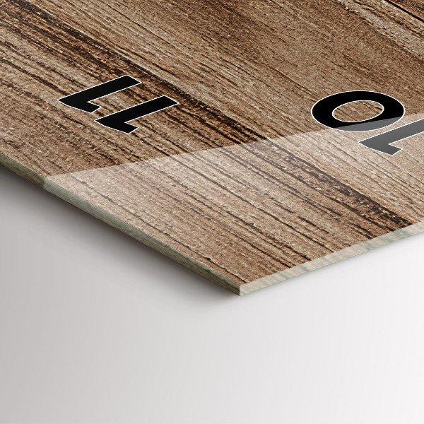 Téglalap alakú üvegóra Sötét fa