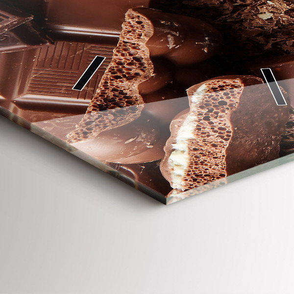 Téglalap alakú üvegóra Csokoládé szeletek