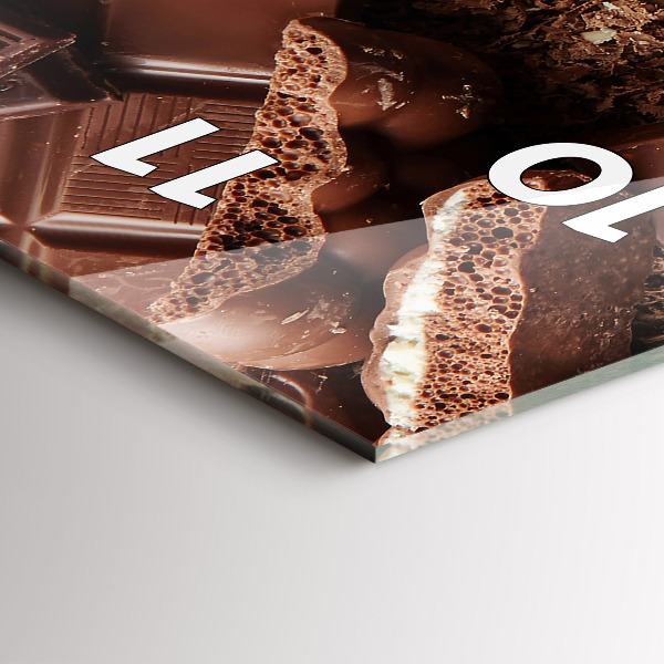 Téglalap alakú üvegóra Csokoládé szeletek