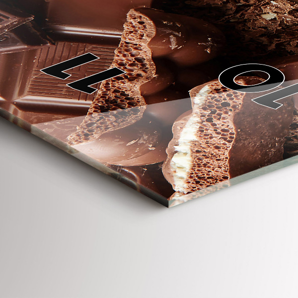 Téglalap alakú üvegóra Csokoládé szeletek