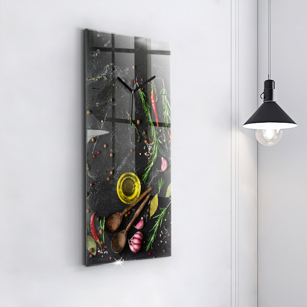 Téglalap alakú üvegóra Fűszerek a pulton