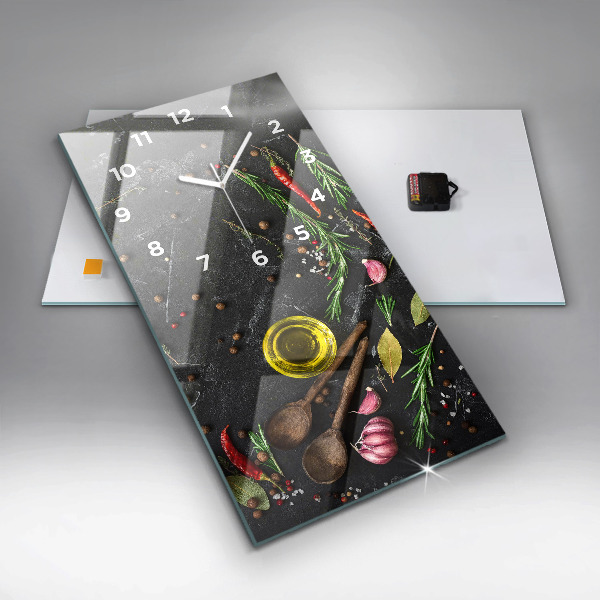 Téglalap alakú üvegóra Fűszerek a pulton