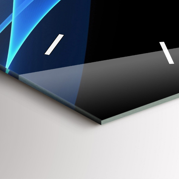 Téglalap alakú üvegóra Kék vonalak