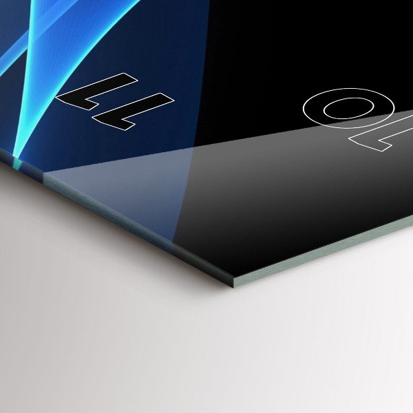 Téglalap alakú üvegóra Kék vonalak