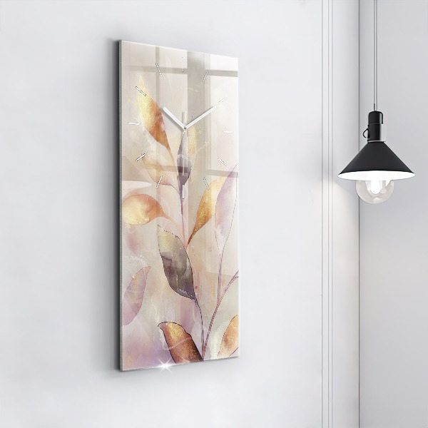 Téglalap alakú üvegóra Absztrakt boho levelek