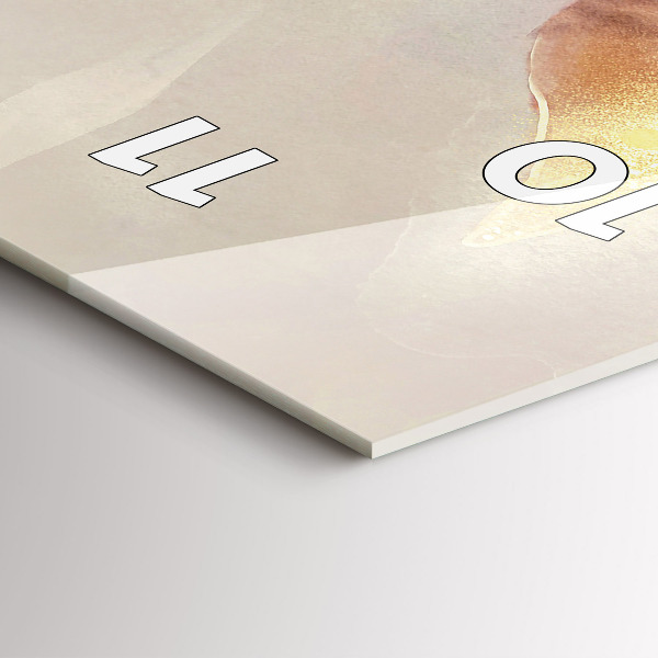 Téglalap alakú üvegóra Absztrakt boho levelek