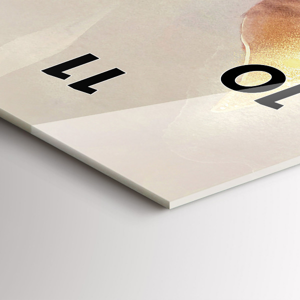 Téglalap alakú üvegóra Absztrakt boho levelek