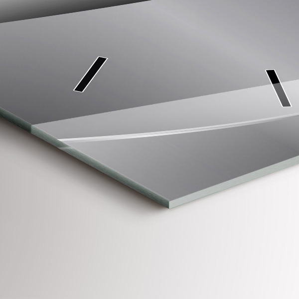 Téglalap alakú üvegóra Ezüst absztrakció