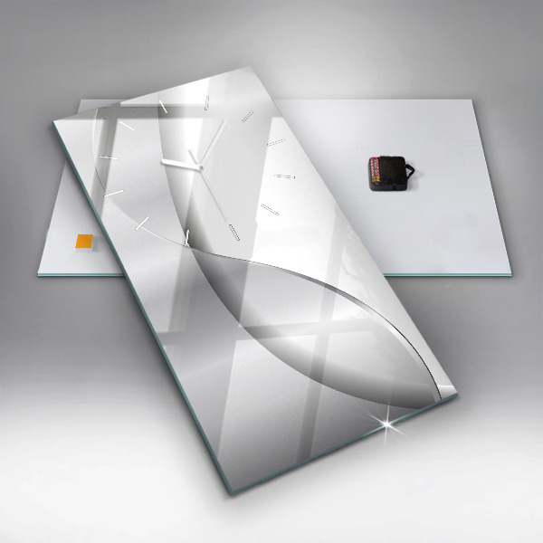 Téglalap alakú üvegóra Ezüst absztrakció