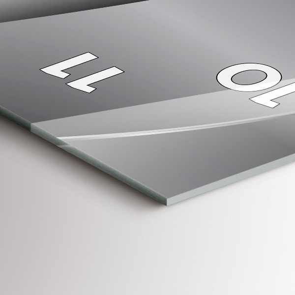 Téglalap alakú üvegóra Ezüst absztrakció