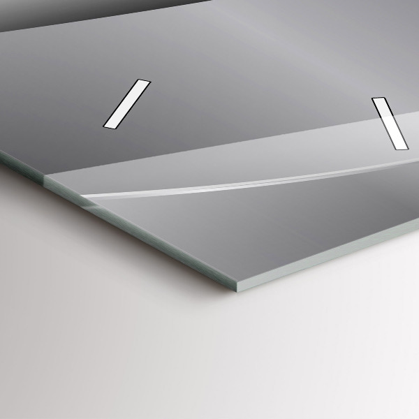 Téglalap alakú üvegóra Ezüst absztrakció