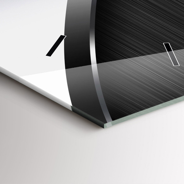 Téglalap alakú üvegóra Fekete és ezüst vonalak