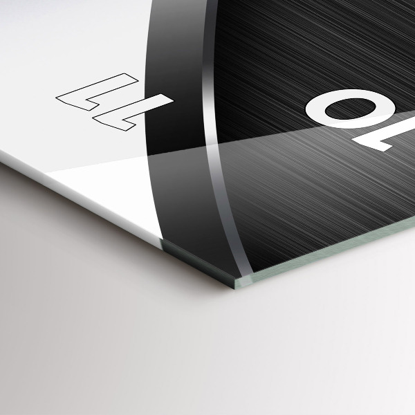 Téglalap alakú üvegóra Fekete és ezüst vonalak