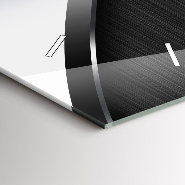 Téglalap alakú üvegóra Fekete és ezüst vonalak