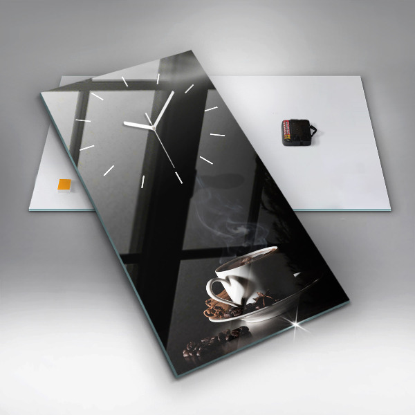 Téglalap alakú üvegóra Egy csésze kávét