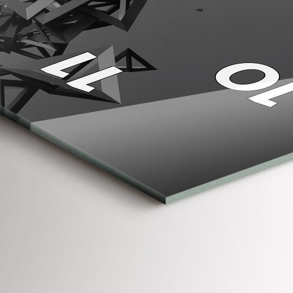 Téglalap alakú üvegóra Sötét absztrakció