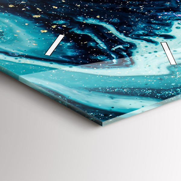 Téglalap alakú üvegóra Absztrakt márvány