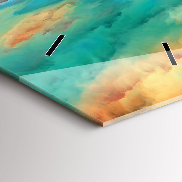 Téglalap alakú üvegóra Absztrakt táj