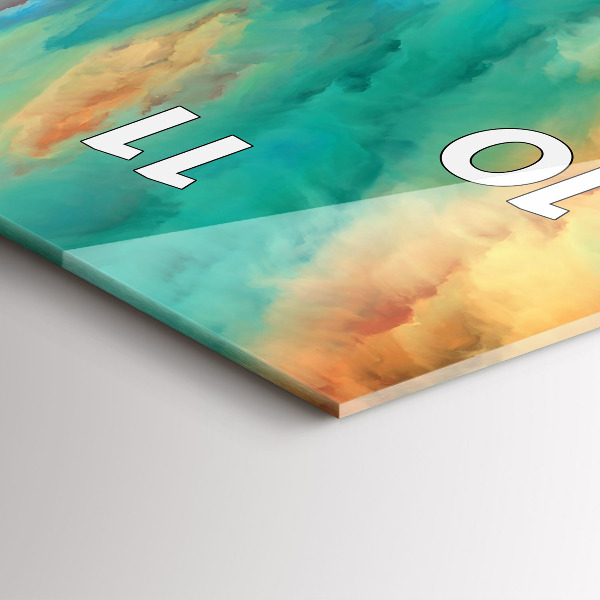 Téglalap alakú üvegóra Absztrakt táj