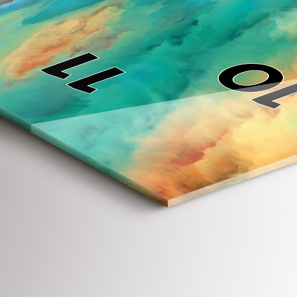 Téglalap alakú üvegóra Absztrakt táj