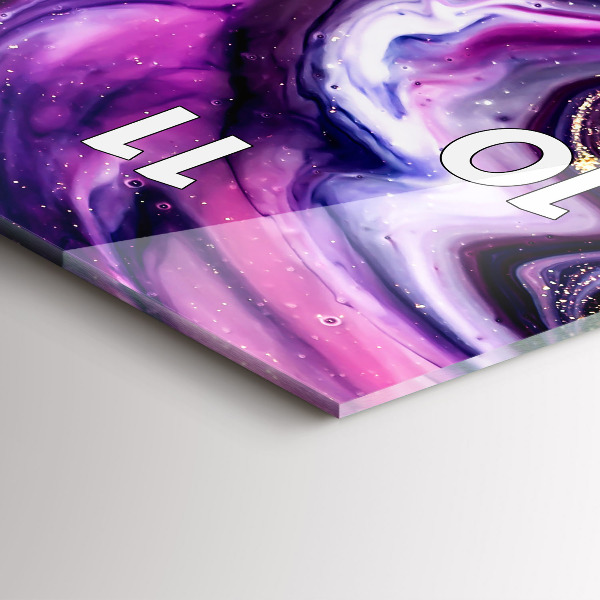 Téglalap alakú üvegóra Absztrakt márvány