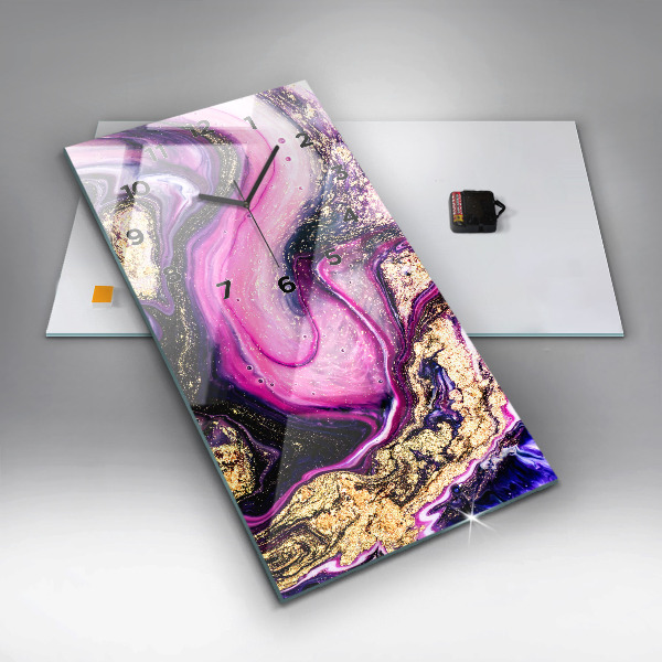 Téglalap alakú üvegóra Absztrakt márvány