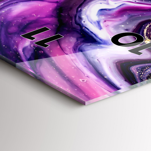 Téglalap alakú üvegóra Absztrakt márvány