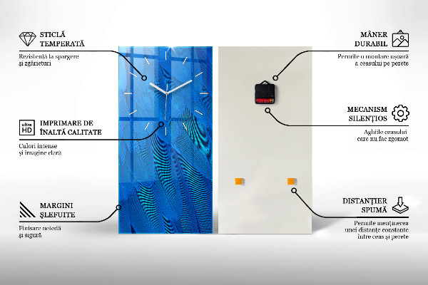 Téglalap alakú üvegóra Absztrakt füst