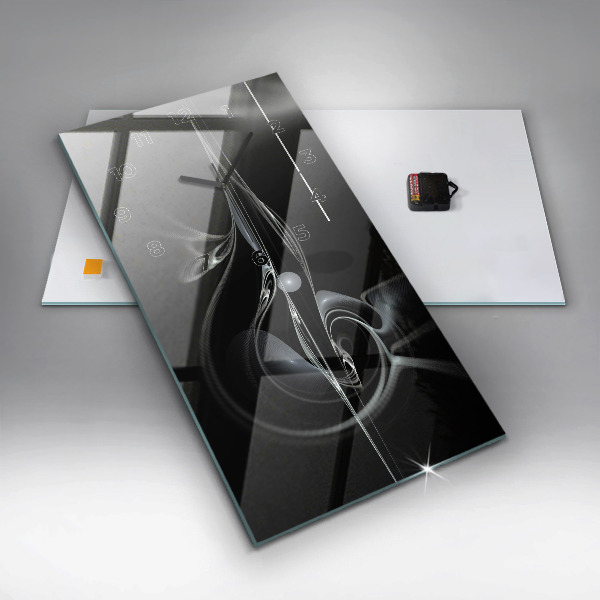 Téglalap alakú üvegóra Absztrakt füst