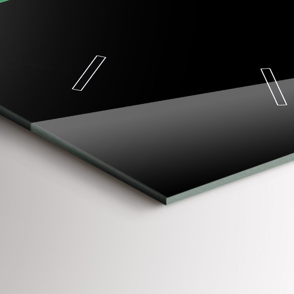 Téglalap alakú üvegóra Zöld absztrakció