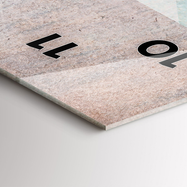 Téglalap alakú üvegóra Háromszögek absztrakt textúra