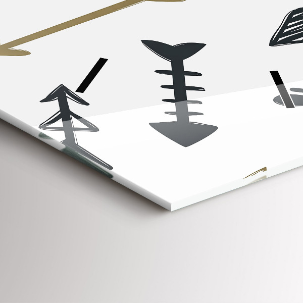 Téglalap alakú üvegóra Geometrikus csípő minta