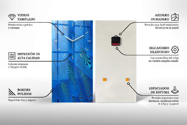 Téglalap alakú üvegóra Geometrikus csípő minta
