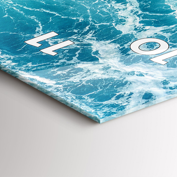 Téglalap alakú üvegóra Óceán hullámai