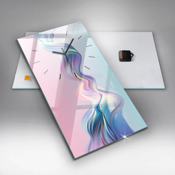 Téglalap alakú üvegóra Pasztell hullám absztrakció