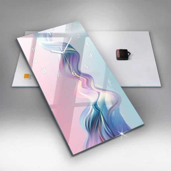 Téglalap alakú üvegóra Pasztell hullám absztrakció