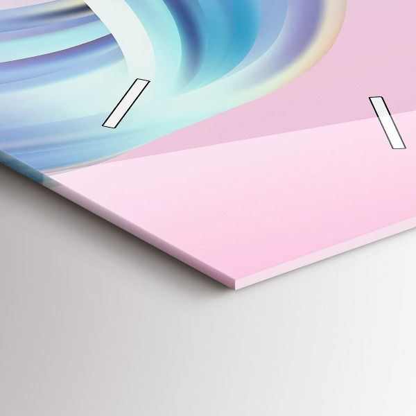 Téglalap alakú üvegóra Pasztell hullám absztrakció