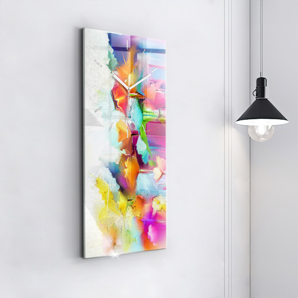 Téglalap alakú üvegóra Absztrakt virágok