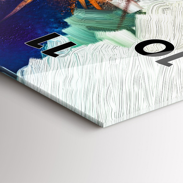 Téglalap alakú üvegóra Absztrakt virágok