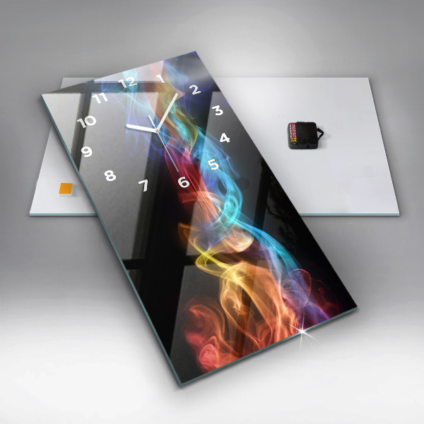 Téglalap alakú üvegóra Absztrakt színes vonalak