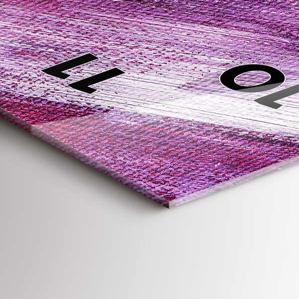 Téglalap alakú üvegóra Akril festék textúra