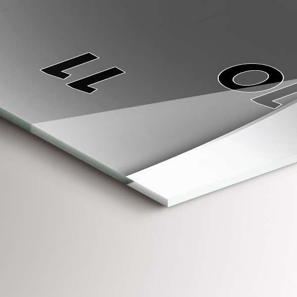 Téglalap alakú üvegóra Ezüst vonalak