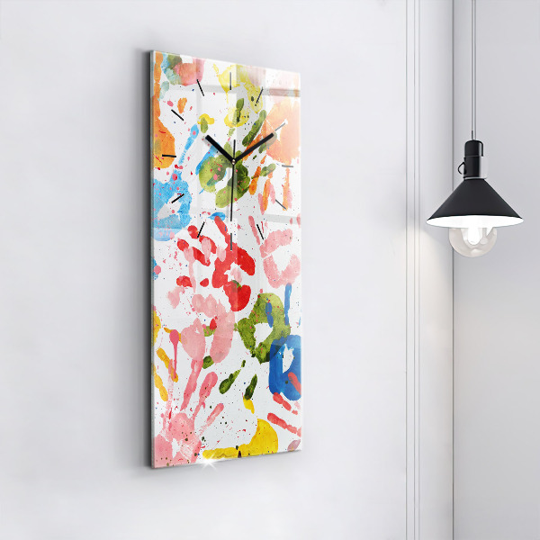 Téglalap alakú üvegóra Gyermek kézlenyomatok